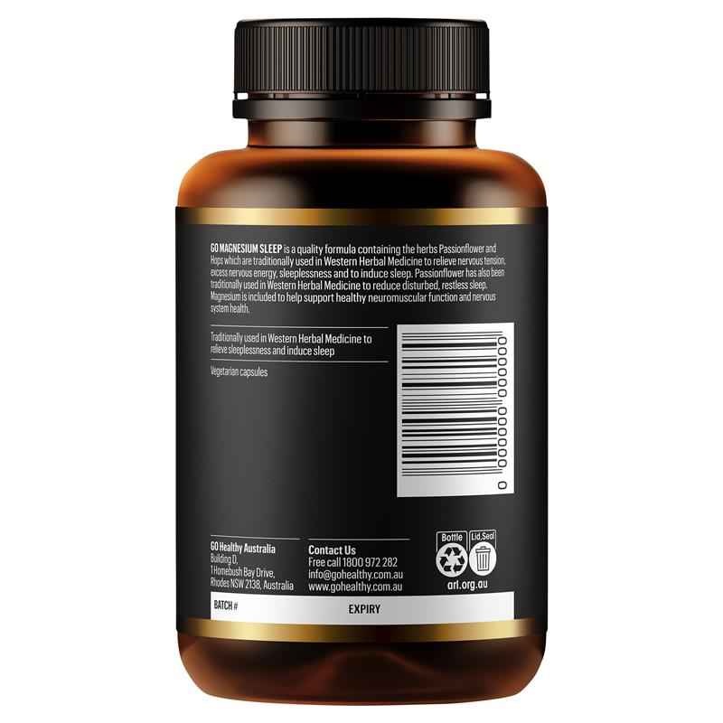 Go Healthy Magnesium Sleep 120 Vege Capsules Exclusive Size