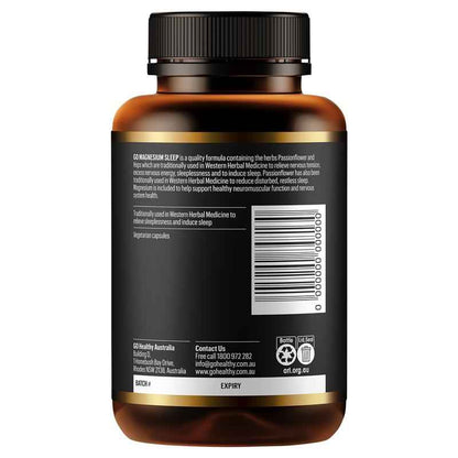 Go Healthy Magnesium Sleep 120 Vege Capsules Exclusive Size