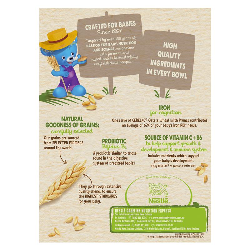 Nestle CERELAC Oats & Wheat with Prune Baby Cereal Stage 2 – 200g