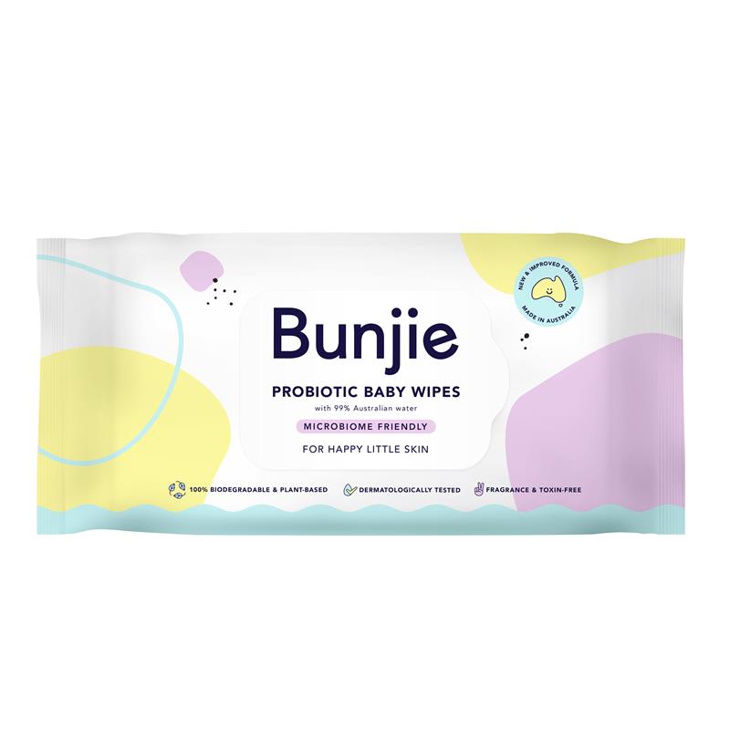 Bunjie Pink Pouch Bonus 80 Pack Wipes