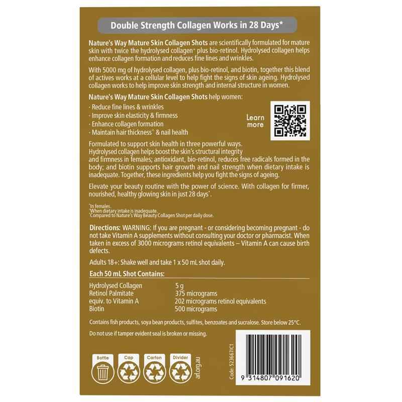 Nature's Way Mature Skin Collagen Shots 10 x 50ml