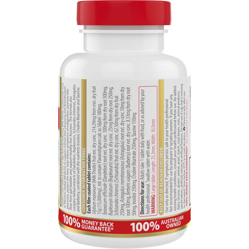 Carusos Liver Clear Detox 60 Tablets