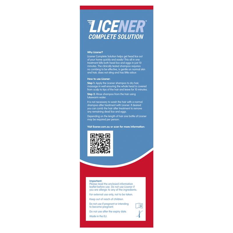 Licener Single Head Lice Treatment 100ml