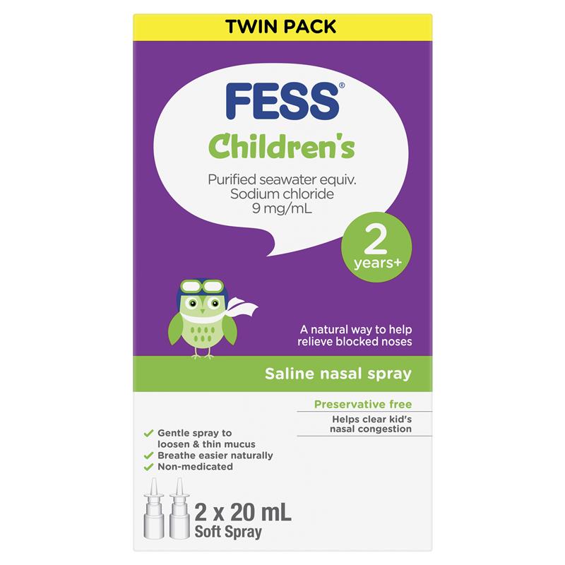 Fess Childrens Nasal Spray 20ml Twin Pack Exclusive Size - GimmeNow