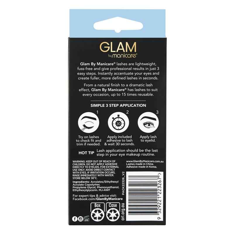 Glam By Manicare Kendall Lashes 2 Pack Natural