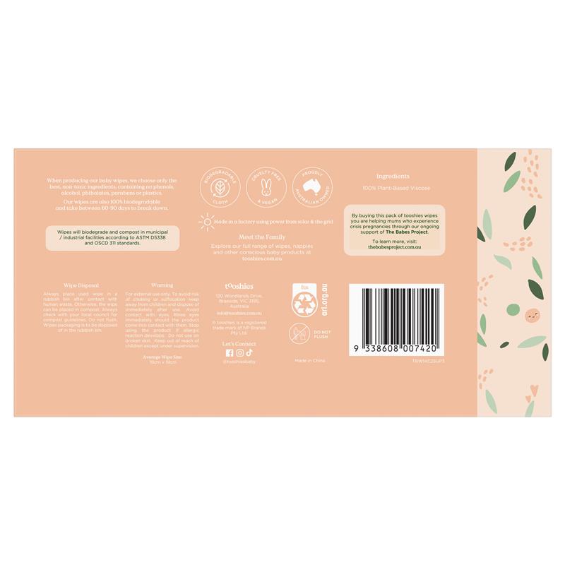 Tooshies Dry Wipes 70 pack