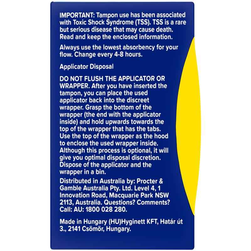 Tampax Pearl Compak Tampons Mini 18 Pack