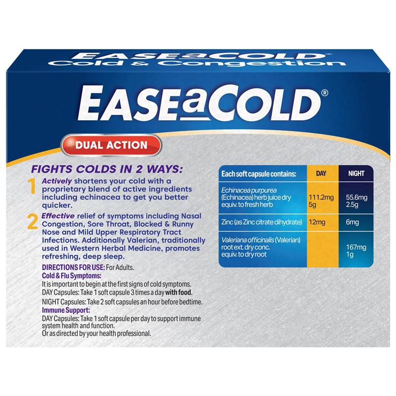 Ease a Cold Cold & Congestion Day & Night 30 Capsules