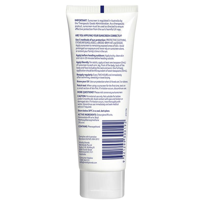 Cancer Council SPF 50+ Day Wear Face Matte Invisible 4hr Water Resistant 75ml Tube
