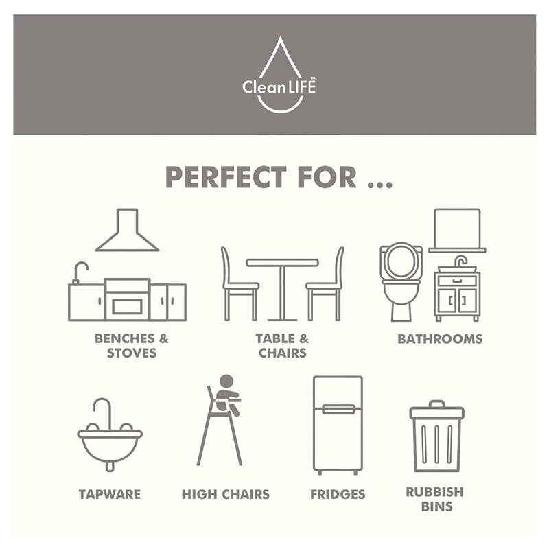 CleanLIFE Multipurpose Disinfectant Wipes Hospital Grade