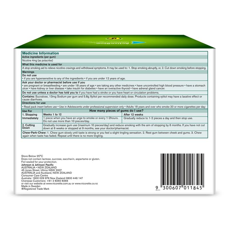 Nicorette Gum 4mg Fresh Fruit 315 Pieces Exclusive Size