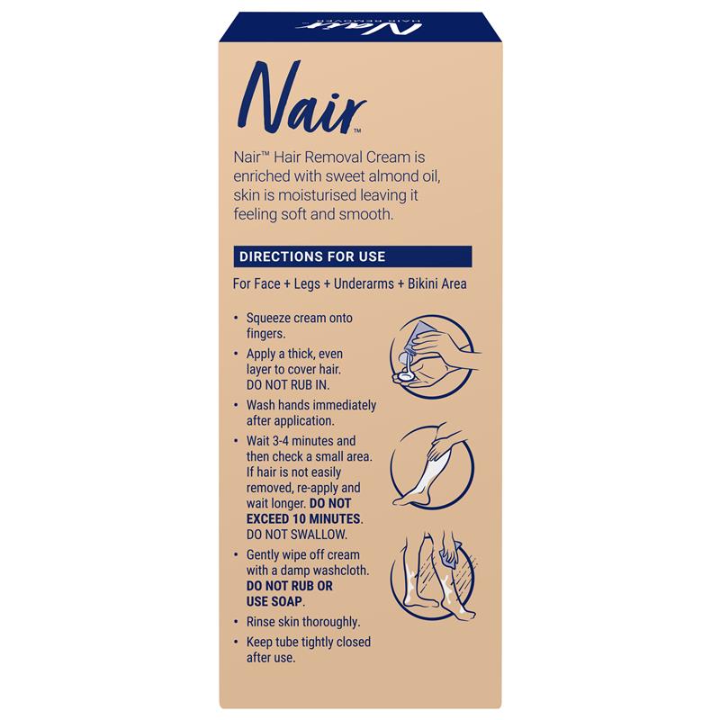 Nair Hair Removal Cream Sweet Almond Oil Body & Face 75g