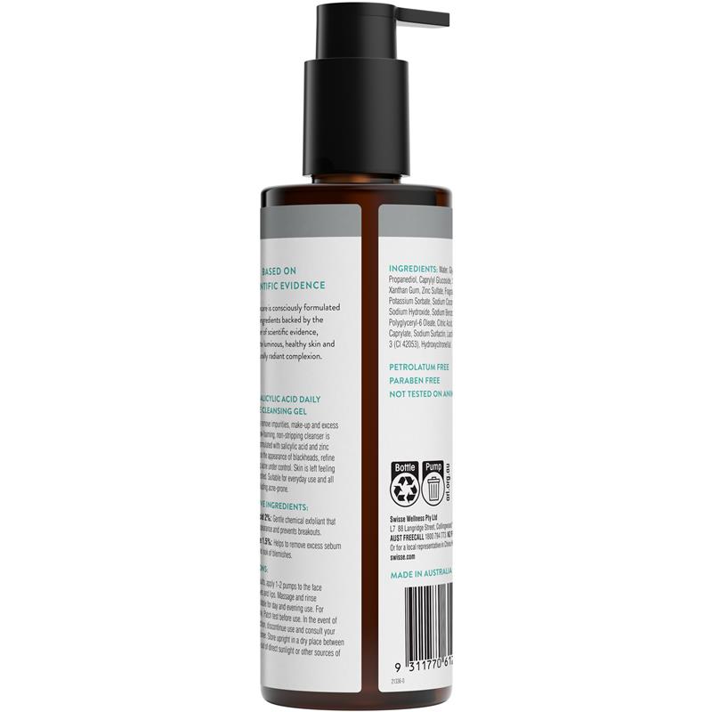 Swisse Skincare Salicylic Acid Daily Balance Cleansing Gel 200ml