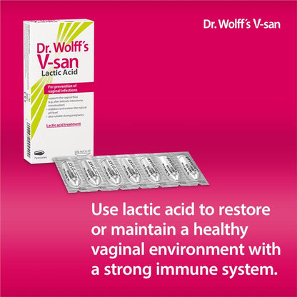 Dr Wolffs V-san Lactic Acid 7 Pessaries