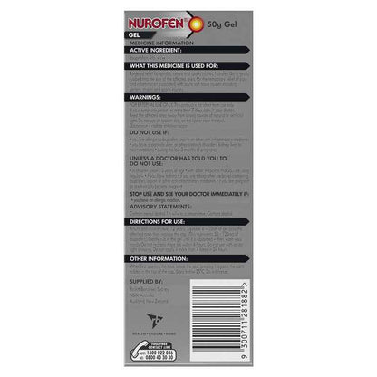 Nurofen Pain and Inflammation Relief Gel 5% Ibuprofen 50g