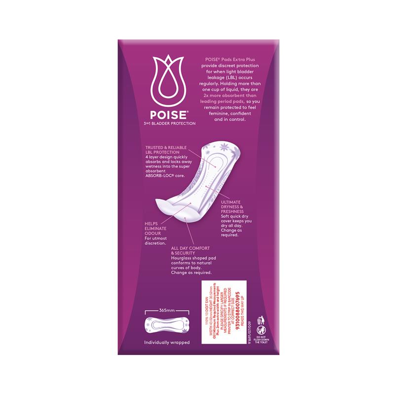 Poise Pads Extra 24 Bulk Pack