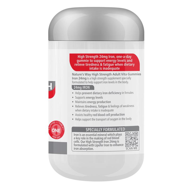 Nature's Way Adult Vita Gummies High Strength Iron 30 Gummies