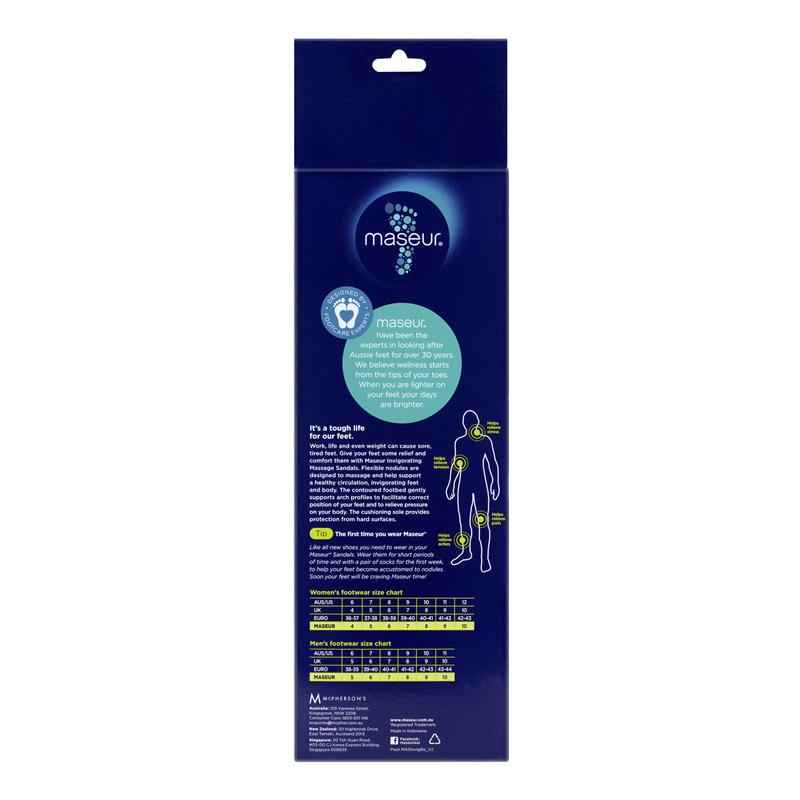 Maseur Invigorating Massage Sandal Beige Size 6