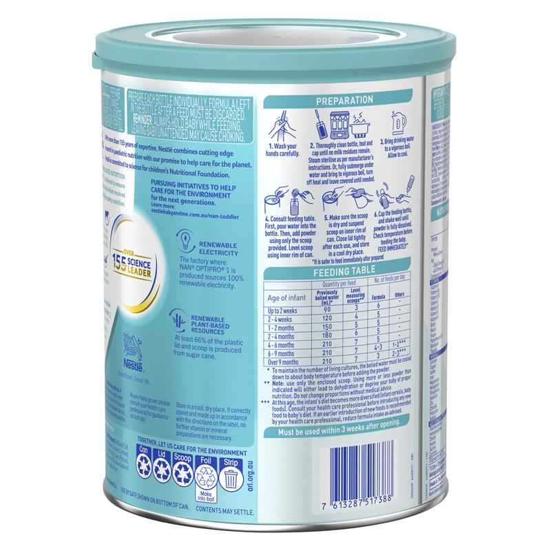 Nestle NAN OPTIPRO 1 Premium Starter Baby Infant Formula Powder, From Birth – 800g
