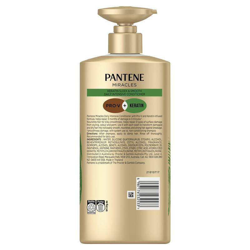 Pantene 3MM Keratin Smooth & Sleek Conditioner 600ml
