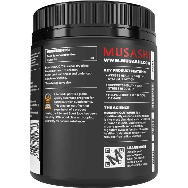 Musashi Glutamine Unflavoured 350g