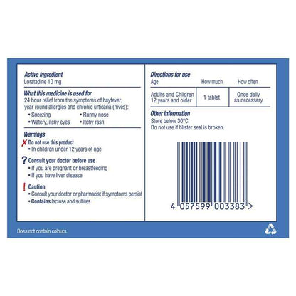 Claratyne Allergy & Hayfever Relief Antihistamine Tablets 80 pack