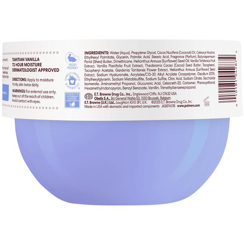 Palmers Tahitian Vanilla Whipped Body Cream 250g