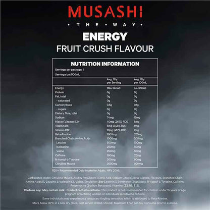 Musashi Energy Fruit Crush 500ml
