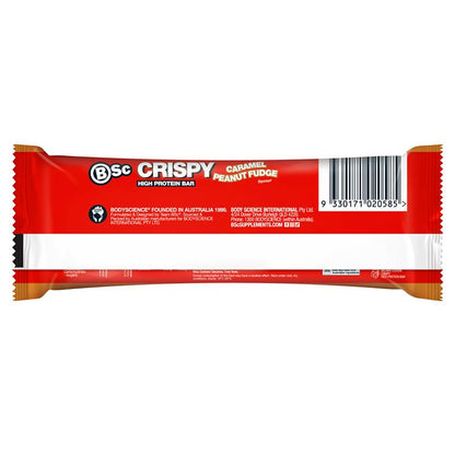 BSc Crispy Protein Bar Caramel Peanut Fudge 60g