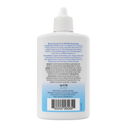Bondi Sands SPF 50+ Daily Moisturising Fragrance Free Face Fluid 50ml