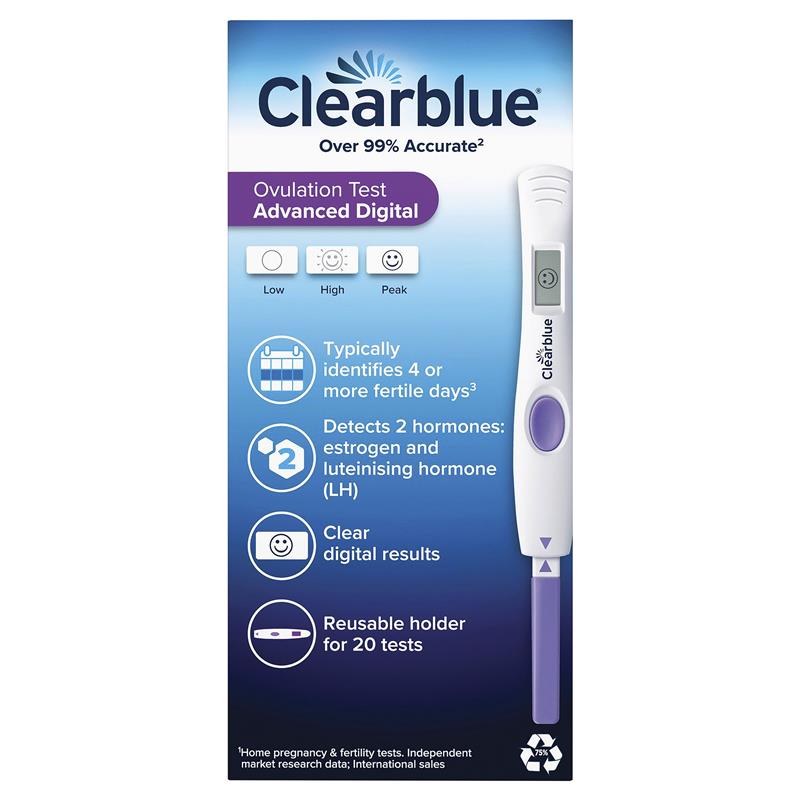 Clearblue Advanced Digital Ovulation Kit Test (Dual Hormone) 20 Pack