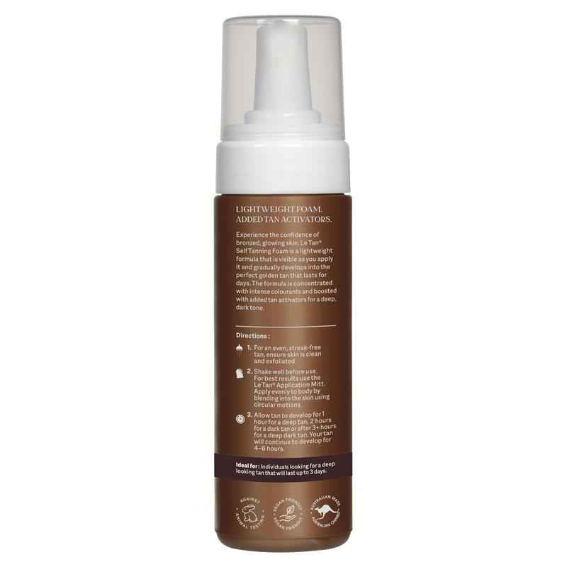 Le Tan Classic Tan Self Tanning Foam Ultra Dark 180ml