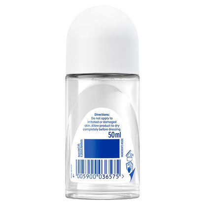 NIVEA Black & White Invisible Clear Roll On Deodorant 72H Protection 50ml