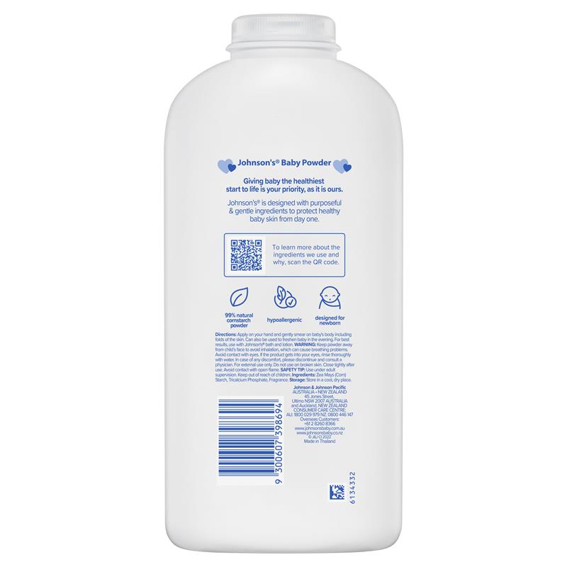 Johnsons Baby Pure Cornstarch Powder 600g