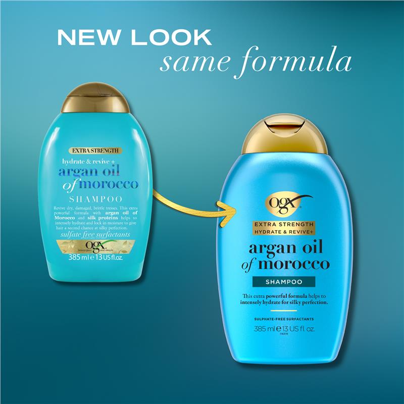 Ogx Extra Strength Hydrate & Repair + Argan Oil of Morocco Shampoo For Damaged Hair 385mL - GimmeNow