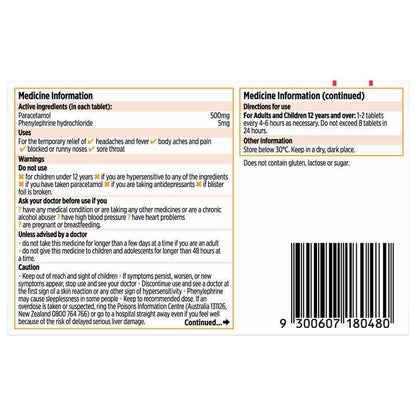 Codral PE Cold and Flu 24 Tablets