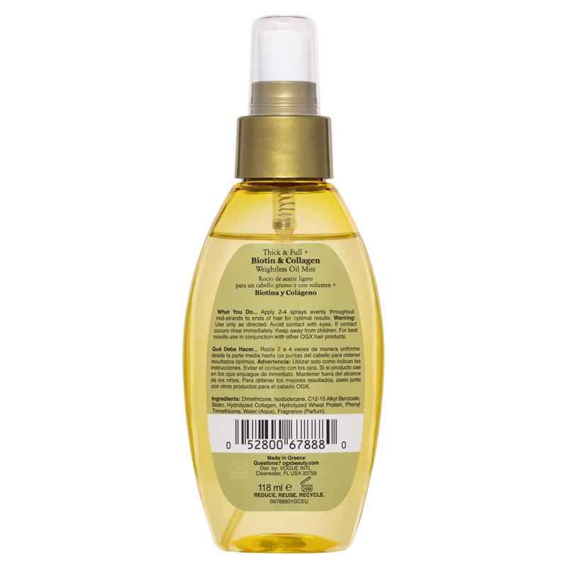OGX Biotin & Collagen Volumising Weightless Oil Mist 118mL