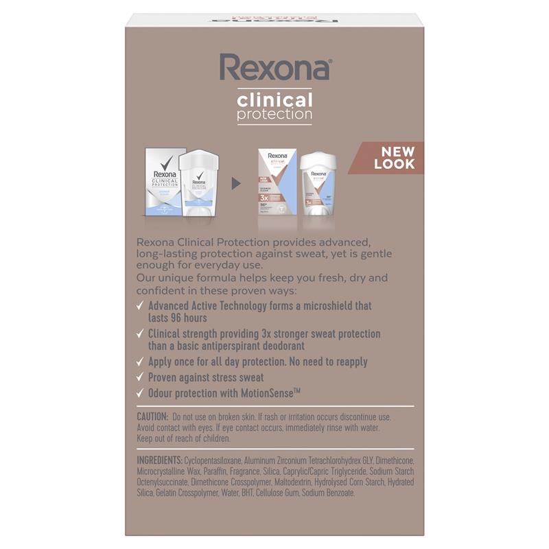 Rexona Women Clinical Protection Antiperspirant Cream Stick Shower Clean 45ml