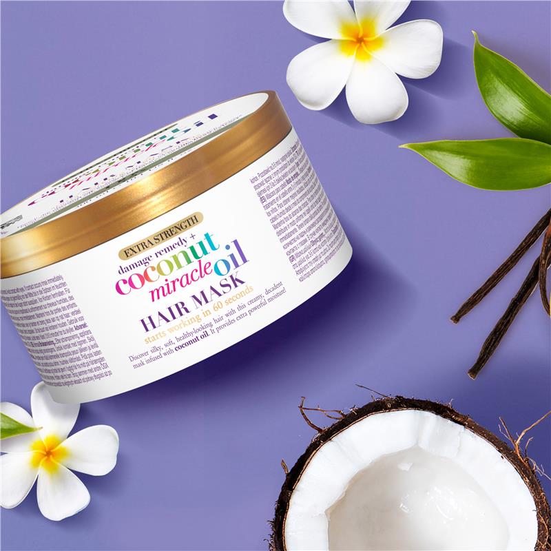 OGX Extra Strength Hydrate & Repair Coconut Miracle Oil Hair Mask For Damaged & Dry Hair 300mL - GimmeNow
