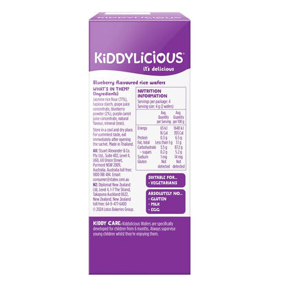 Kiddylicious Wafers Blueberry 4 X 4g Pack