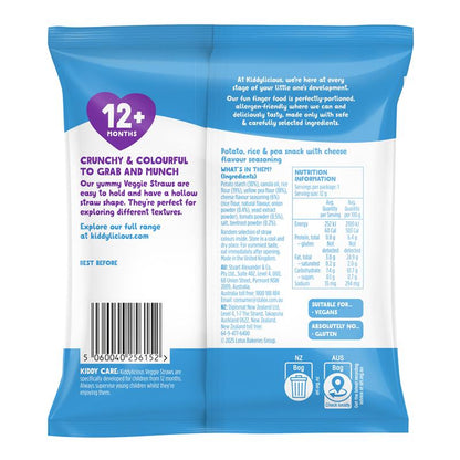 Kiddylicious Cheesy Straws 12g