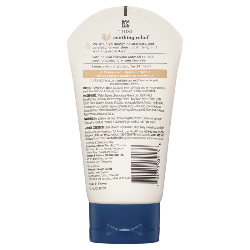 Aveeno Baby Soothing Relief Fragrance Free Moisture Cream 140g