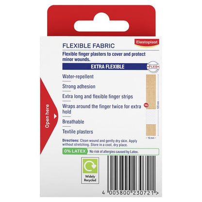 Elastoplast Flexible Fabric Finger Strips 16 Pack