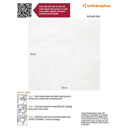 Melolin 10cm x 10cm Single Dressing