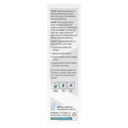 Henry Blooms VitaQIK Vitamin D3 & K2 50ml Oral Spray