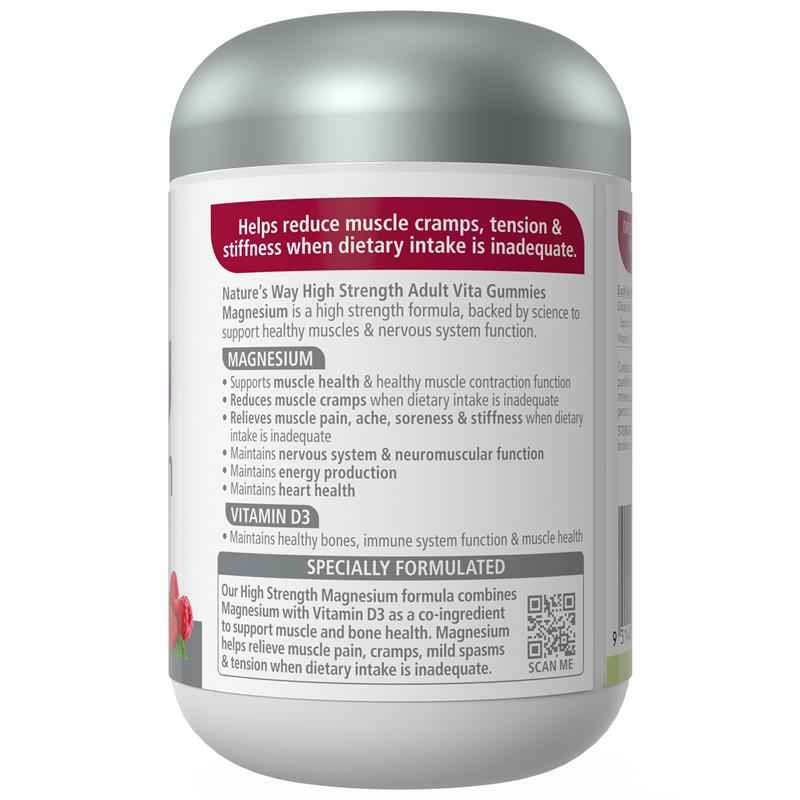 Nature's Way Adult Vita Gummies High Strength Magnesium 120 Gummies