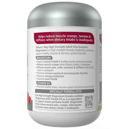 Nature's Way Adult Vita Gummies High Strength Magnesium 120 Gummies