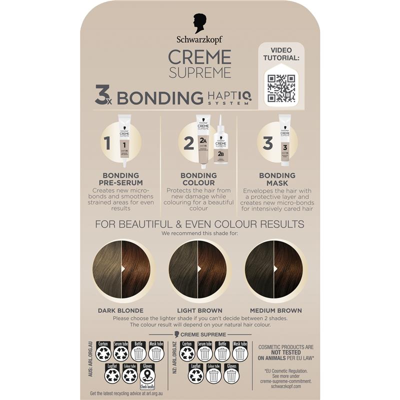 Schwarzkopf Creme Supreme Permanent Light Caramel Brown 6-68