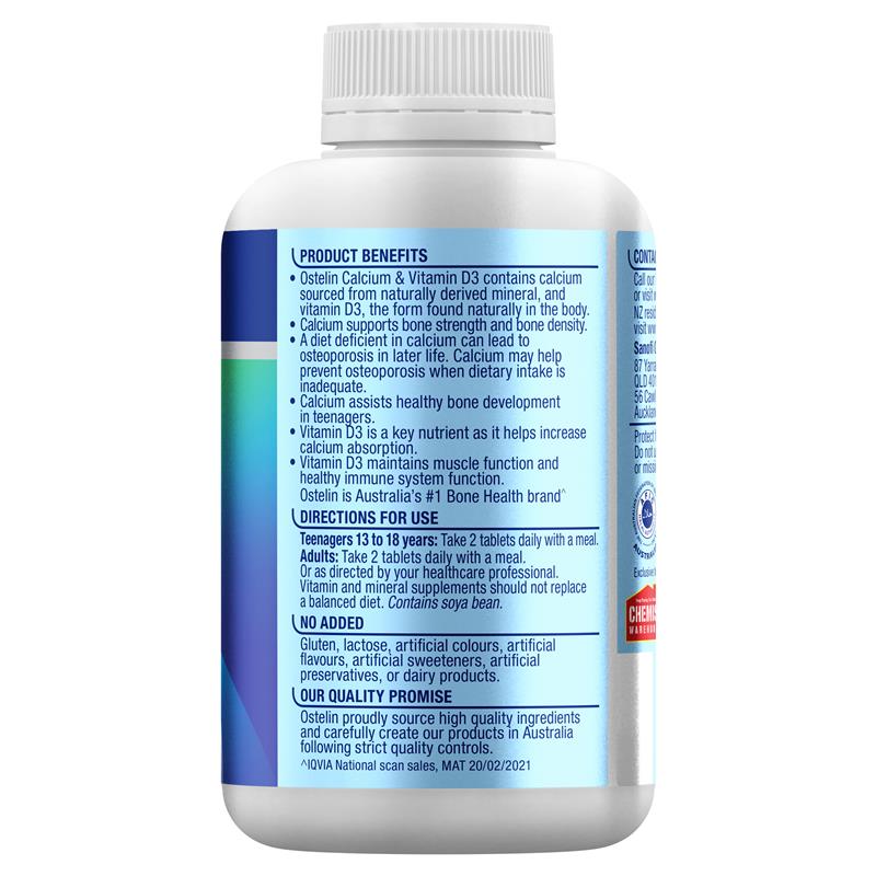 Ostelin Calcium & Vitamin D3 300 Tablets Exclusive Size