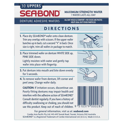 Sea Bond Denture Adhesive Uppers 30